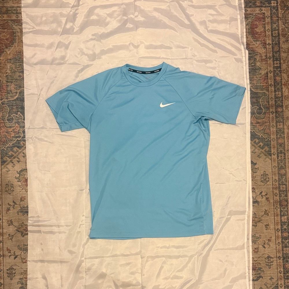 Nike Men's Light Blue Swim Tee